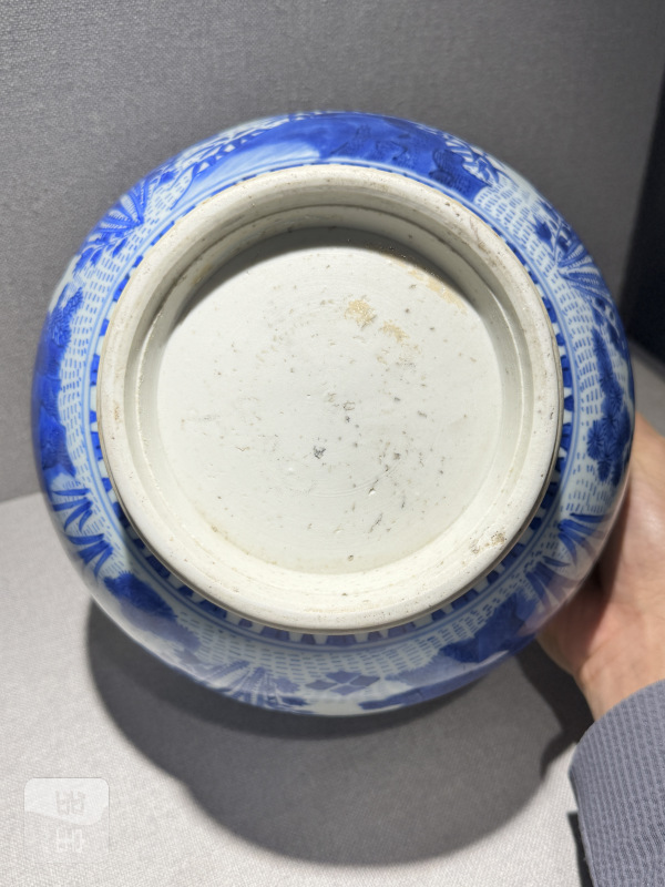 明崇祯 青花莲池荷花纹炉 - 图8